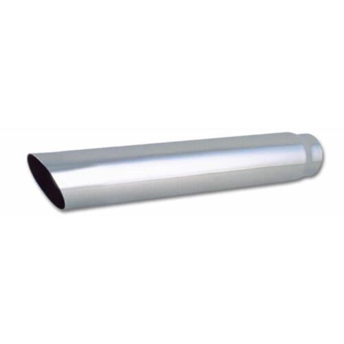 Exhaust Tip 4 Round Stainless Steel Truck/SUV (Single Wall, Angle Cut) – 2.5